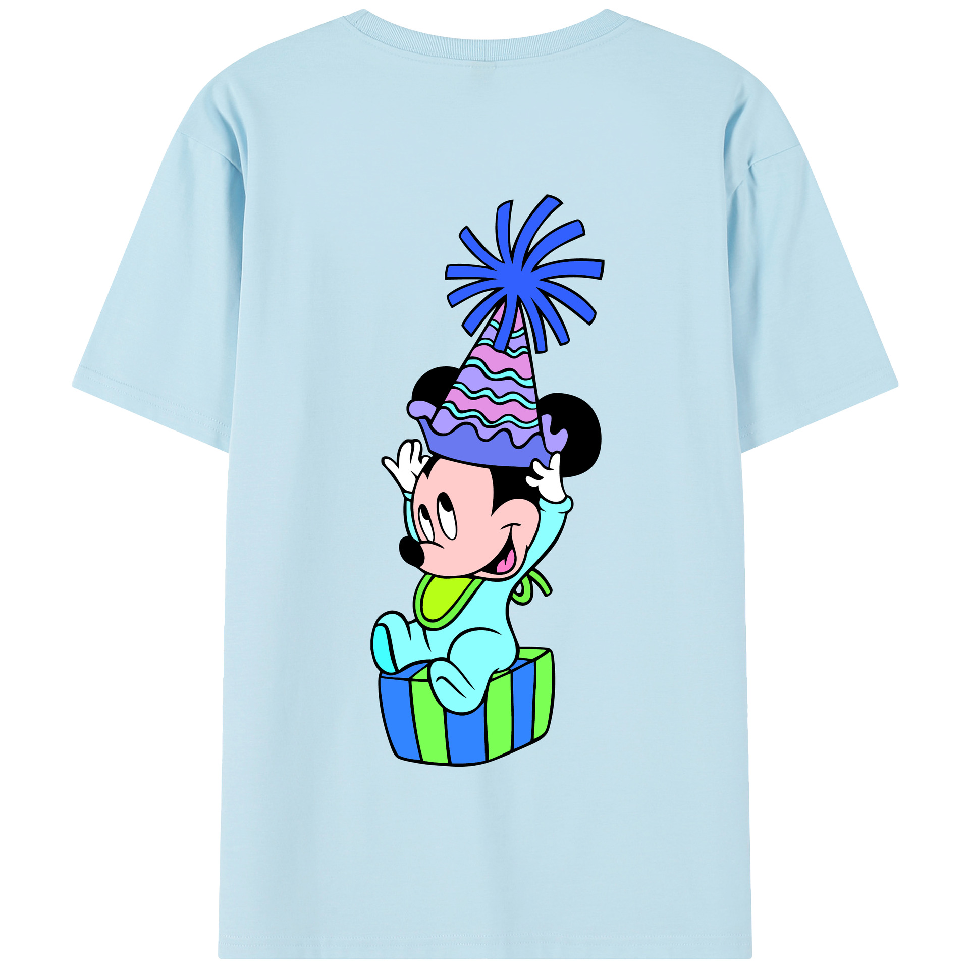 （画像用） ミッキーマウス Mickey Mouse 綿100％半袖Tシャツ（背面プリント）